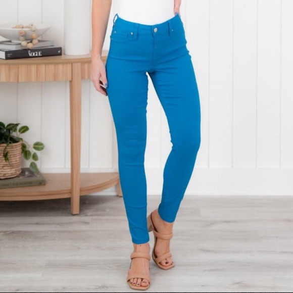 NWT YMI Mid Rise Blue Hyper Stretch Skinny Jeans size small - Picture 5 of 8
